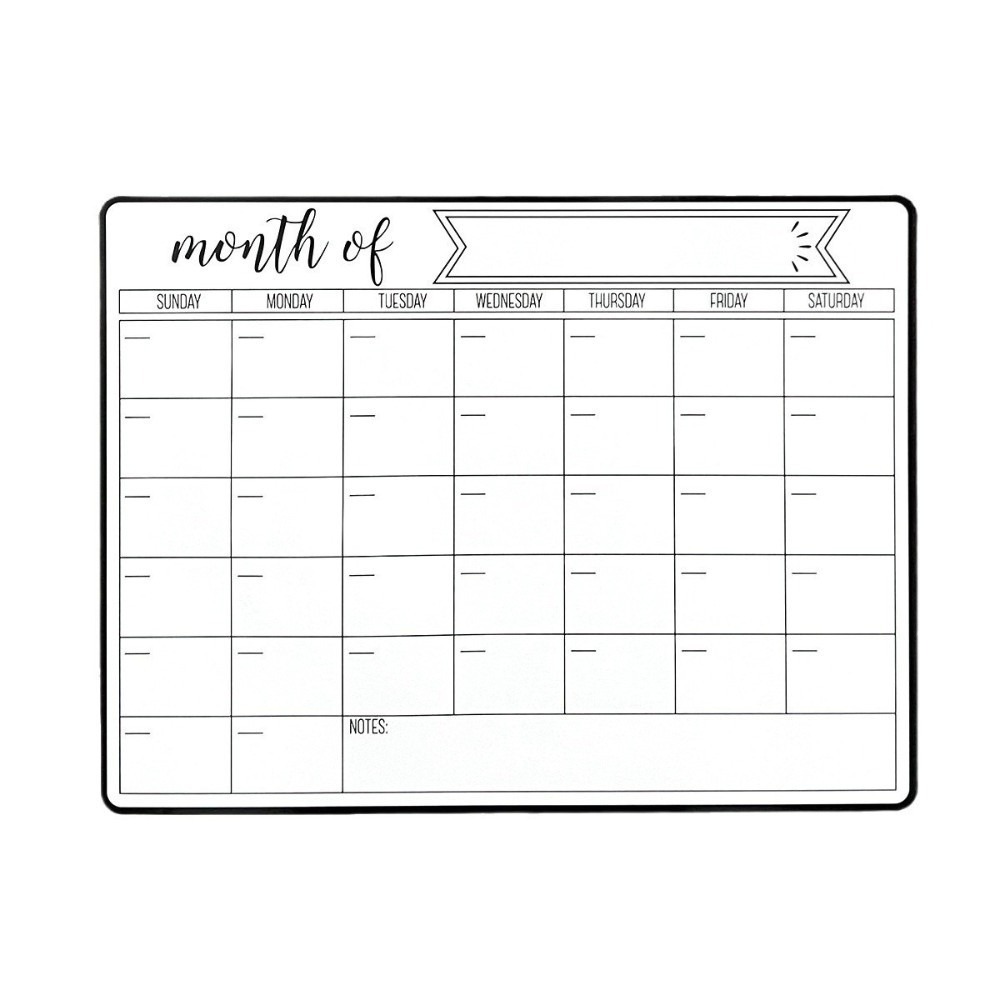Magnetic Calendar Board - ปฏิทินแม่เหล็กแบบพกพา ลบได้ง่าย ใช้ซ้ำได้ วางแผนรายเดือน ติดผนัง ตู้เย็น