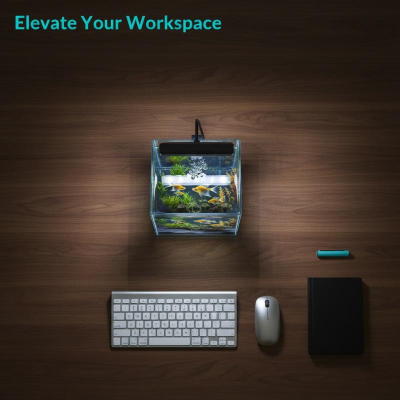 Home Office Lamp - ไฟคลิปหนีบตู้ปลาแบบยืดหยุ่น USB หลอดไฟ LED สเปกตรัมเต็มรูปแบบ สำหรับบ้าน