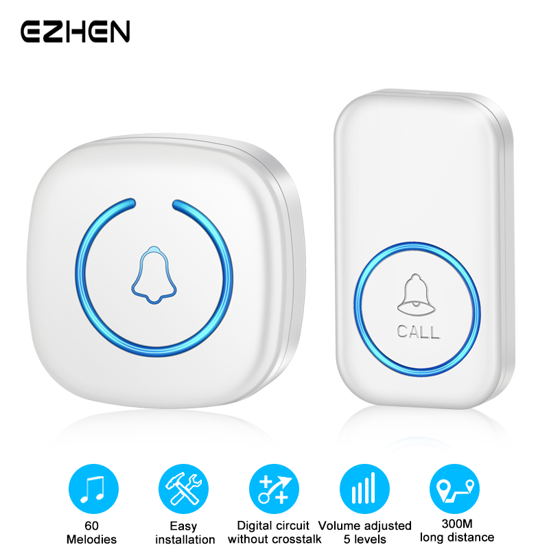 Home Office Call Center - EZHEN สมาร์ทไร้สาย Doorbell ยินดีต้อนรับประตู Bell 60