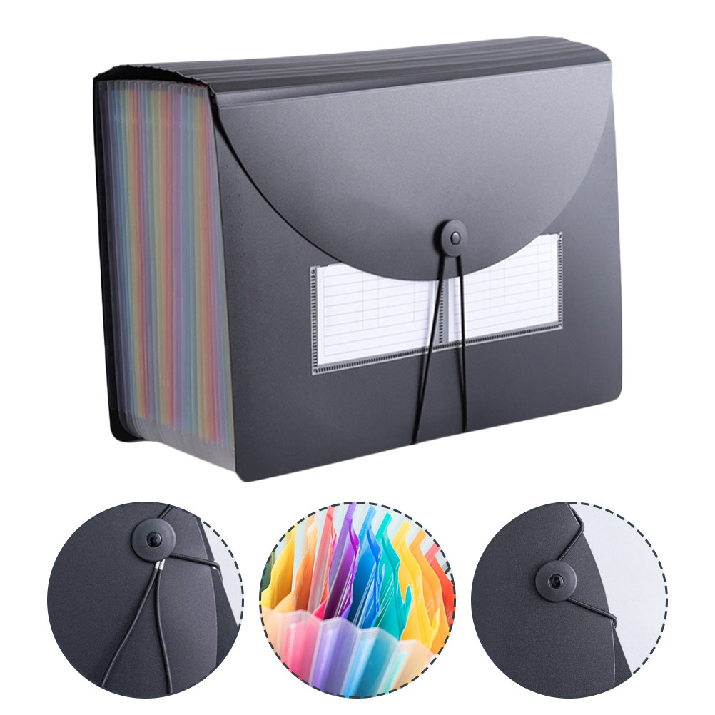 Home Office Travel Document - แฟ้มเอกสารพลาสติกแบบพับได้สีรุ้ง สำหรับจัดเก็บเอกสารในสำนักงาน บ้าน โรงเรียน และการเดินทาง ช่วยให้เอกสาร