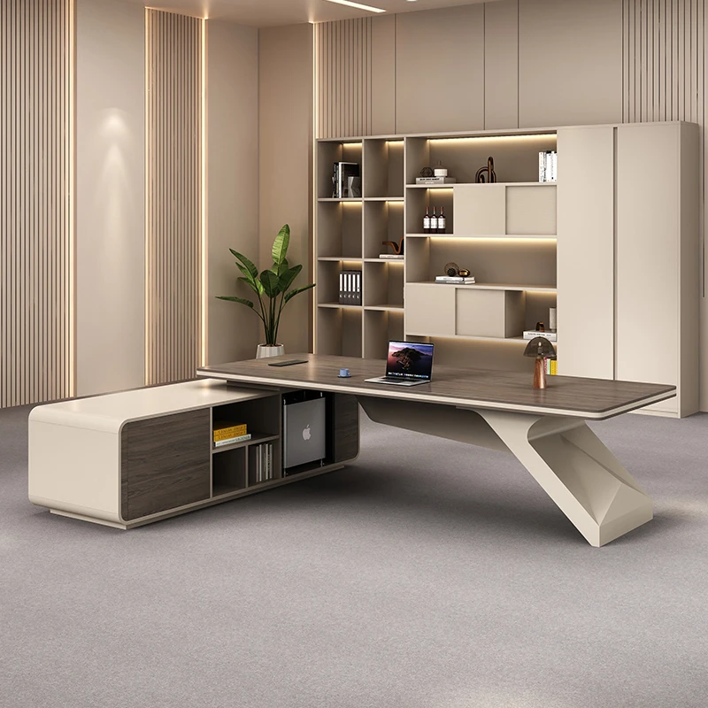 โต๊ะทำงานสำนักงานพร้อมที่เก็บข - Home Office L Shaped Desk บทวิจารณ์และราคา