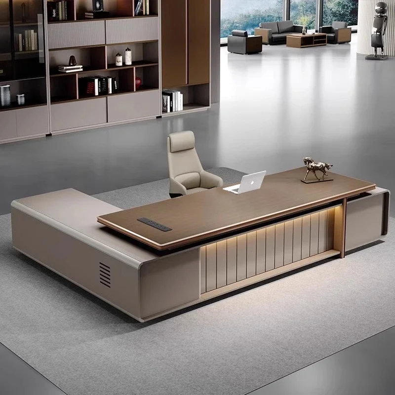 โต๊ะทำงานตั้งพื้นรูปตัว L หรูห - Home Office L Shaped Desk บทวิจารณ์และราคา