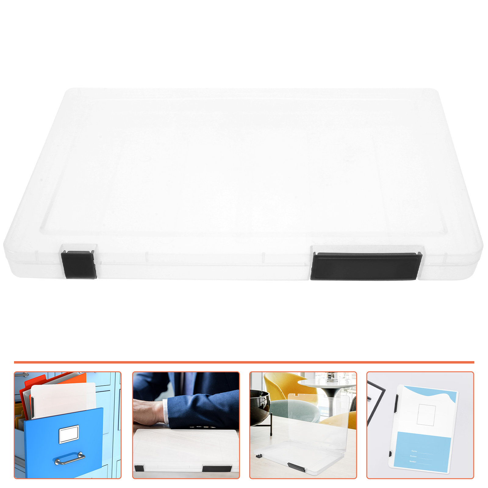 กล่องใส่เอกสารพลาสติกใสขนาด A4 - Home Office Travel Document บทวิจารณ์และราคา