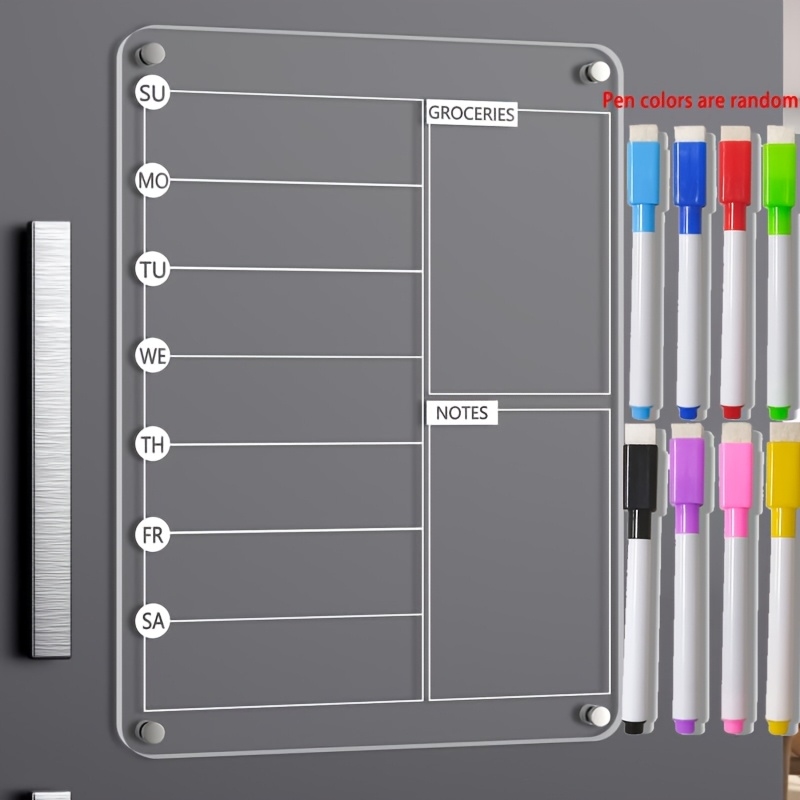 กระดานวางแผนอาหารอะคริลิคแบบแม - Magnetic Calendar Board บทวิจารณ์และราคา