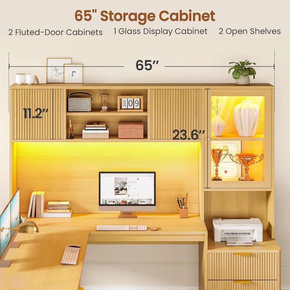 โต๊ะทำงานรูปตัว L ขนาด 67 x 65 - Home Office L Shaped Desk บทวิจารณ์และราคา