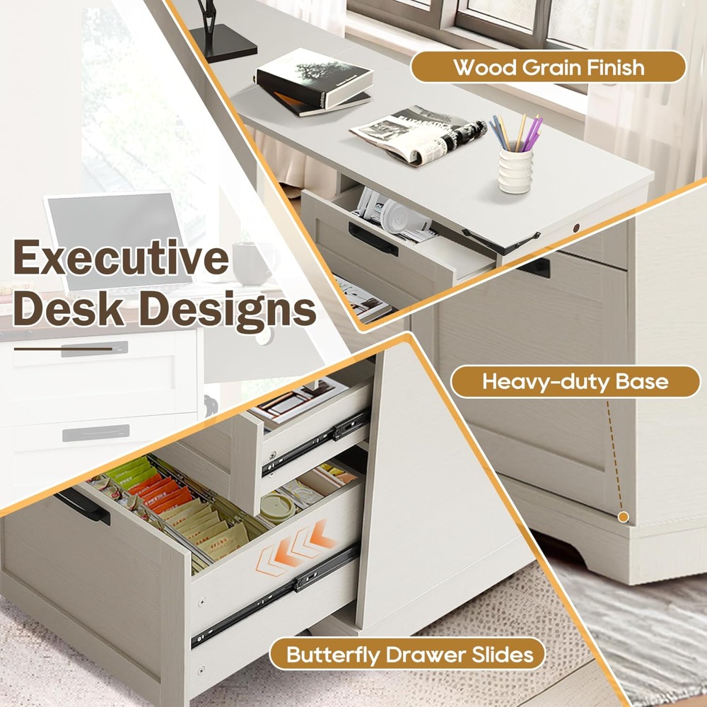 โต๊ะทำงานผู้บริหารรูปตัว L ขนา - Home Office L Shaped Desk บทวิจารณ์และราคา