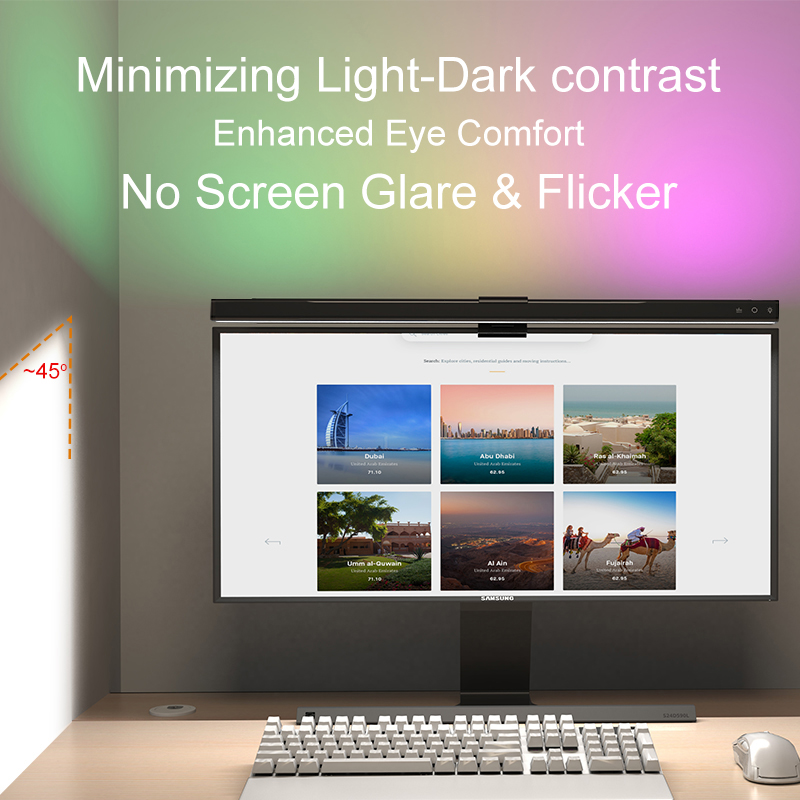 ไฟ RGB 60/80 ซม. ไฟสร้างบรรยาก - Home Office Lamp บทวิจารณ์และราคา
