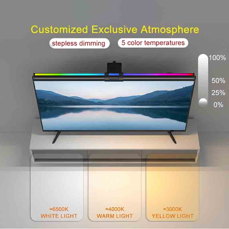 ไฟ RGB 60/80 ซม. ไฟสร้างบรรยาก - Home Office Lamp บทวิจารณ์และราคา