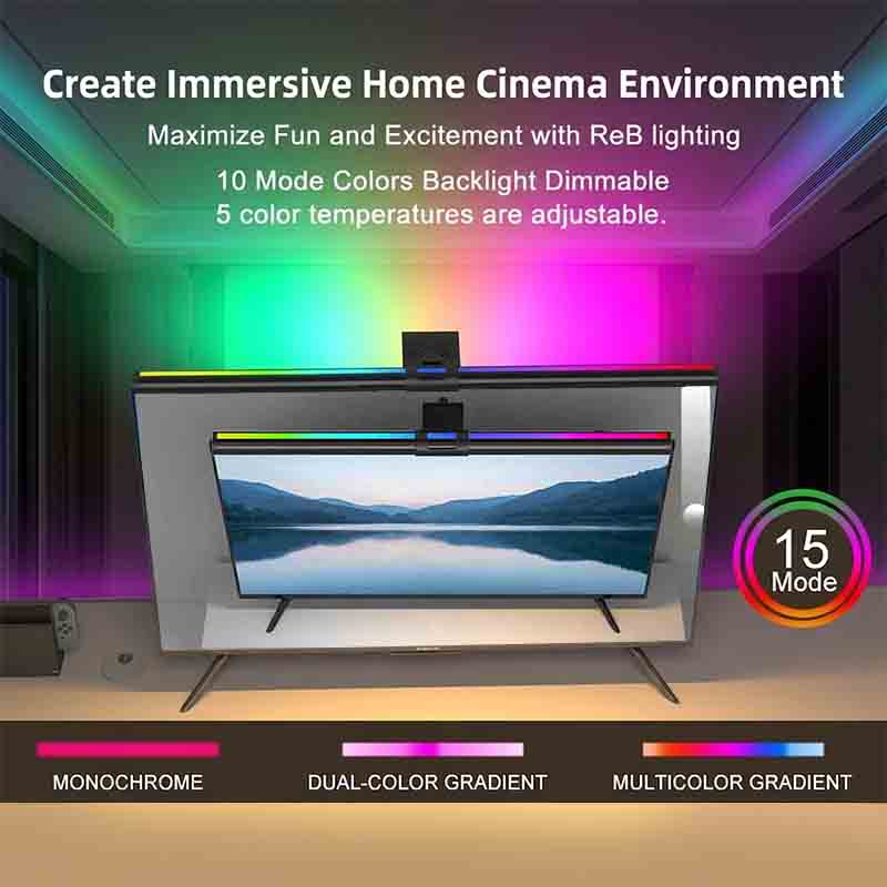 ไฟ RGB 60/80 ซม. ไฟสร้างบรรยาก - Home Office Lamp บทวิจารณ์และราคา