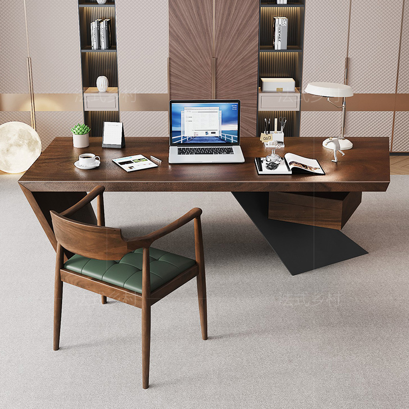 โต๊ะทำงานประธานบริษัทไม้วอลนัท - Home Office L Shaped Desk บทวิจารณ์และราคา