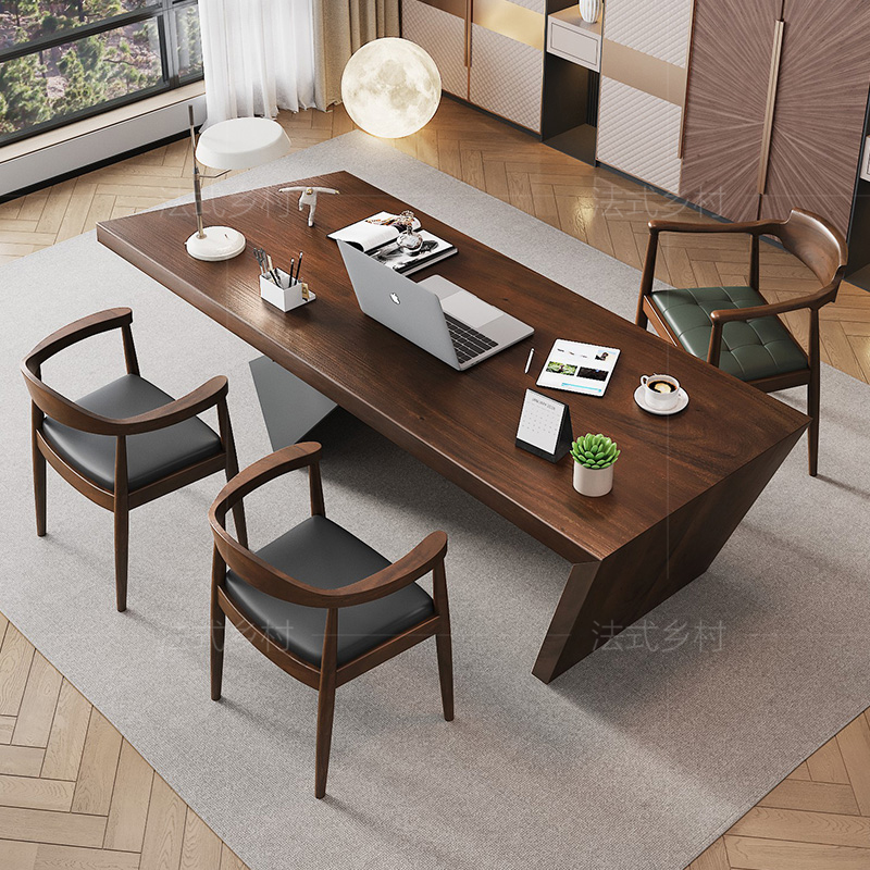 โต๊ะทำงานประธานบริษัทไม้วอลนัท - Home Office L Shaped Desk บทวิจารณ์และราคา