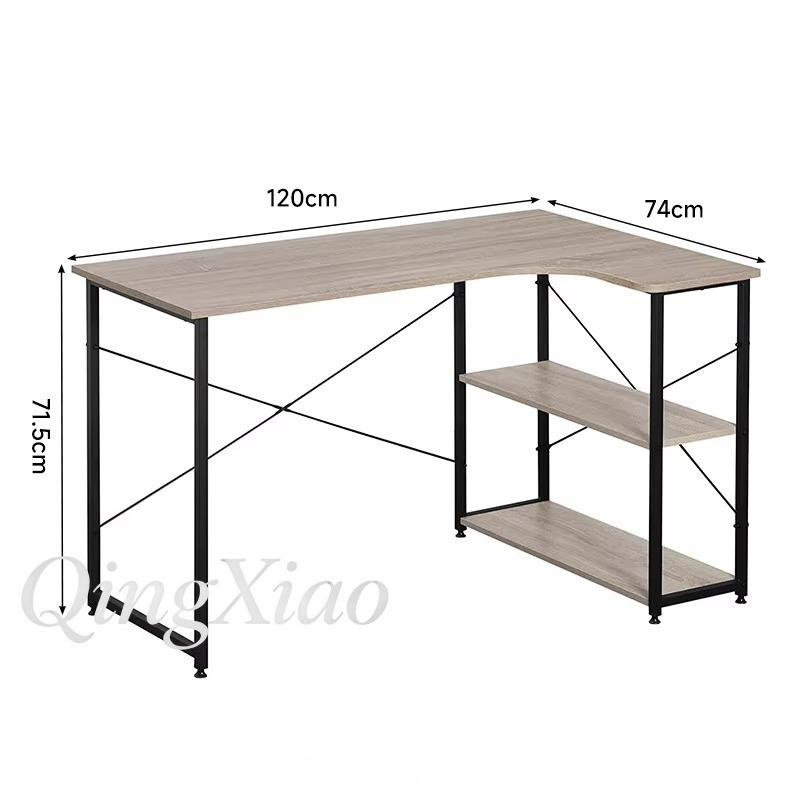 โต๊ะทำงานรูปตัว L พร้อมชั้นวาง - Home Office L Shaped Desk บทวิจารณ์และราคา