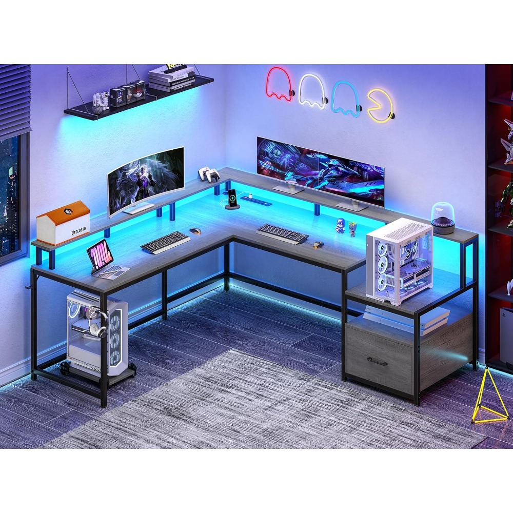 โต๊ะทำงานรูปตัว L ขนาด 66 นิ้ว - Home Office L Shaped Desk บทวิจารณ์และราคา