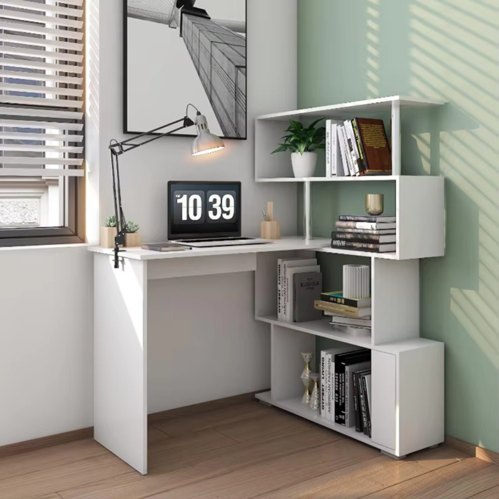 โต๊ะคอมพิวเตอร์รูปตัว L พร้อมช - Home Office L Shaped Desk บทวิจารณ์และราคา