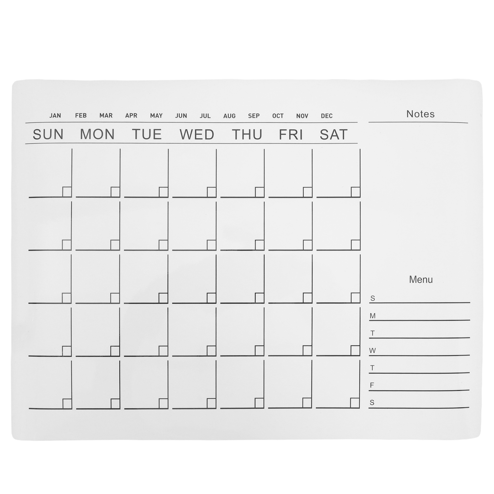 สติกเกอร์ไวท์บอร์ดแบบแห้ง 1 แผ - Magnetic Calendar Board บทวิจารณ์และราคา