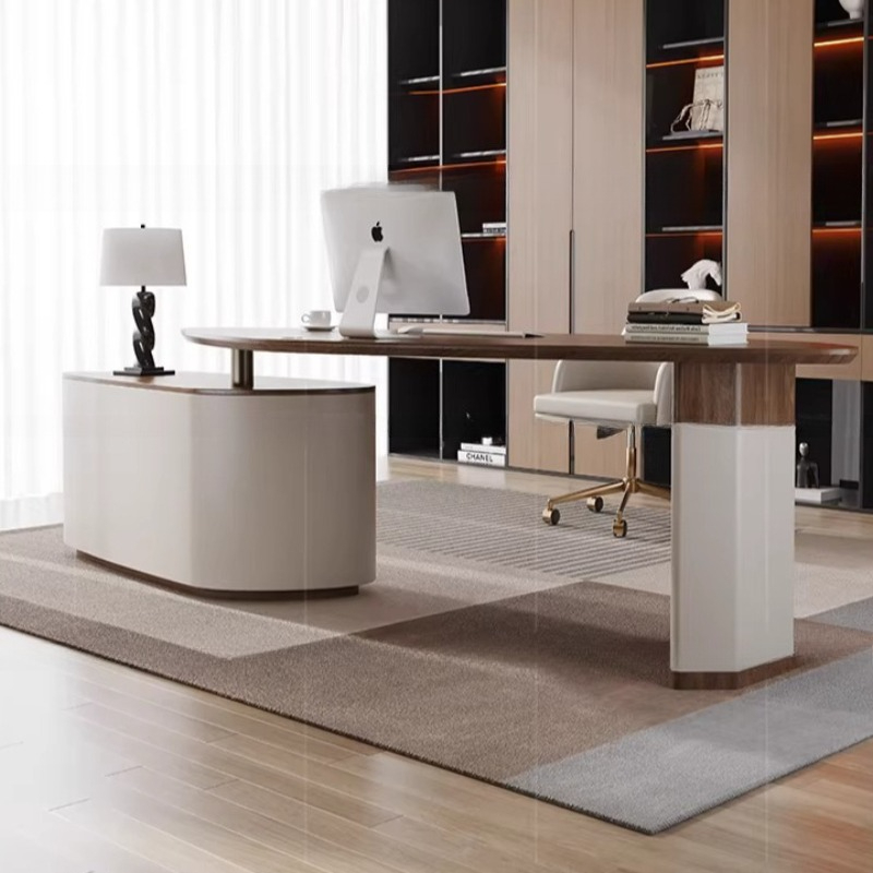 ชั้นวางของสำนักงานผู้บริหารแบบ - Home Office L Shaped Desk บทวิจารณ์และราคา