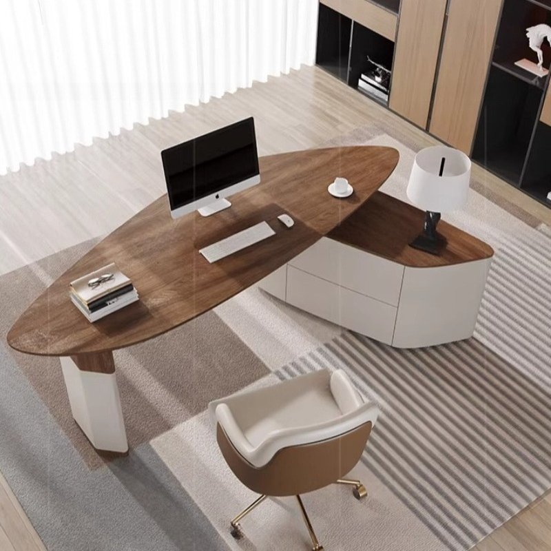 ชั้นวางของสำนักงานผู้บริหารแบบ - Home Office L Shaped Desk บทวิจารณ์และราคา