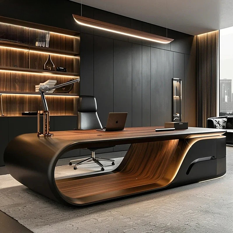 โต๊ะทำงานผู้บริหารไม้สไตล์จีนส - Home Office L Shaped Desk บทวิจารณ์และราคา