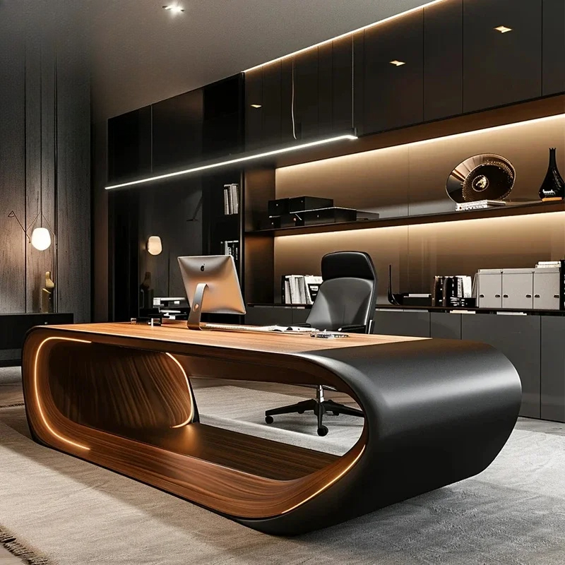 โต๊ะทำงานผู้บริหารไม้สไตล์จีนส - Home Office L Shaped Desk บทวิจารณ์และราคา