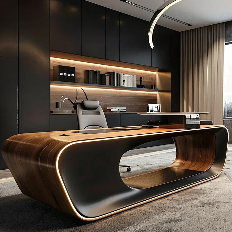 โต๊ะทำงานผู้บริหารไม้สไตล์จีนส - Home Office L Shaped Desk บทวิจารณ์และราคา