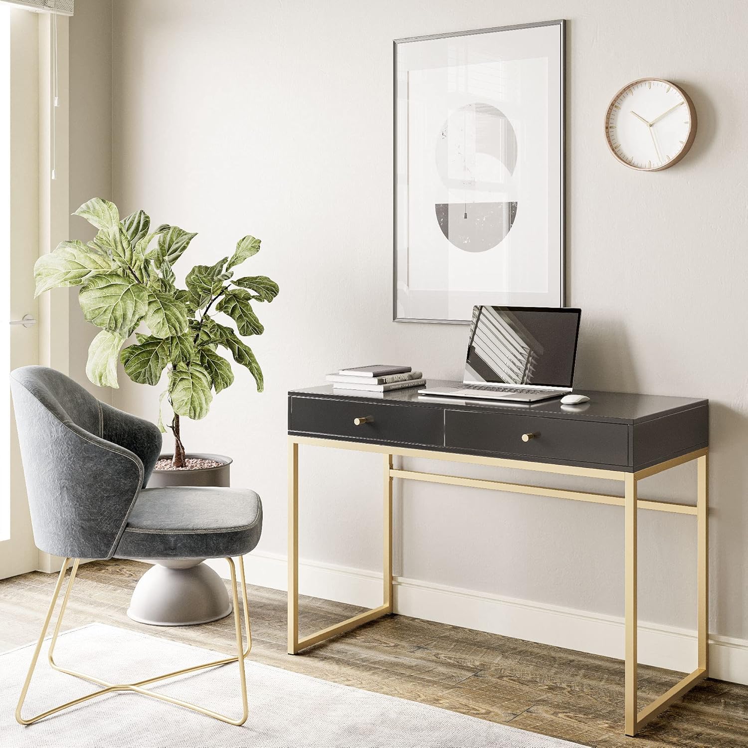 โต๊ะเครื่องแป้งขนาด 42 นิ้ว หร - Home Office For Two บทวิจารณ์และราคา