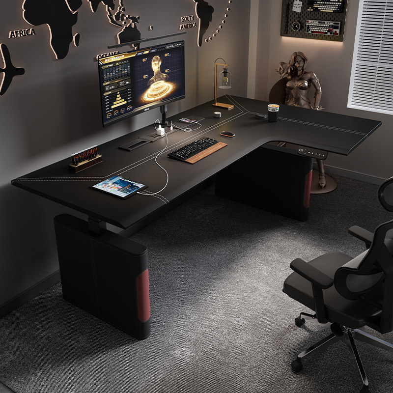โต๊ะยกไฟฟ้ารูปตัวแอล โต๊ะทำงาน - Home Office L Shaped Desk บทวิจารณ์และราคา